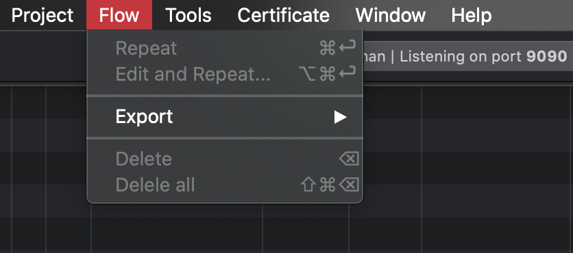 Proxyman keyboard shortcuts