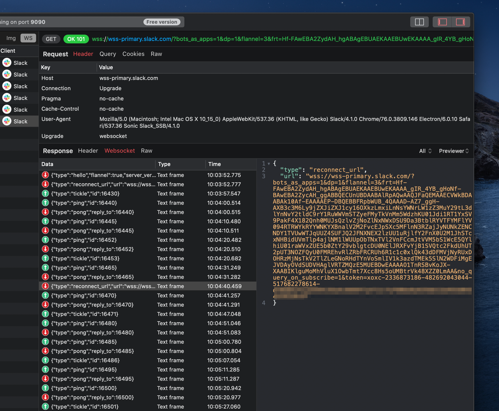 WebSocket from iOS Device